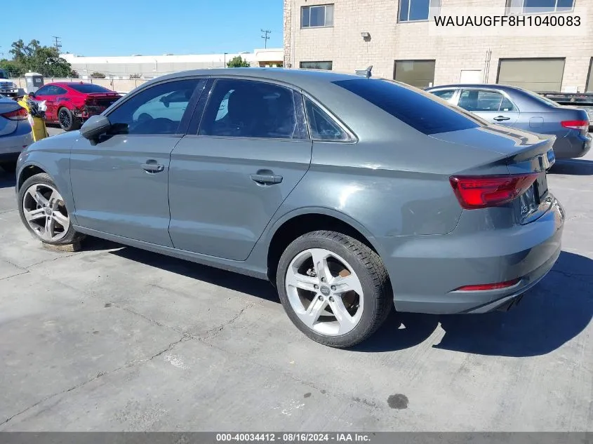 WAUAUGFF8H1040083 2017 Audi A3 2.0T Premium