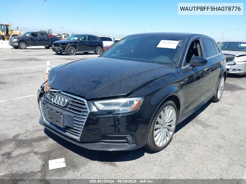 2017 Audi A3 E-Tron 1.4T Premium VIN: WAUTPBFF5HA078776 Lot: 40120424