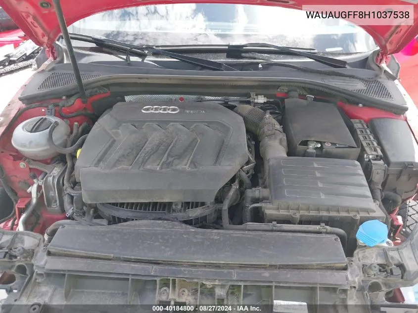 WAUAUGFF8H1037538 2017 Audi A3 2.0T Premium