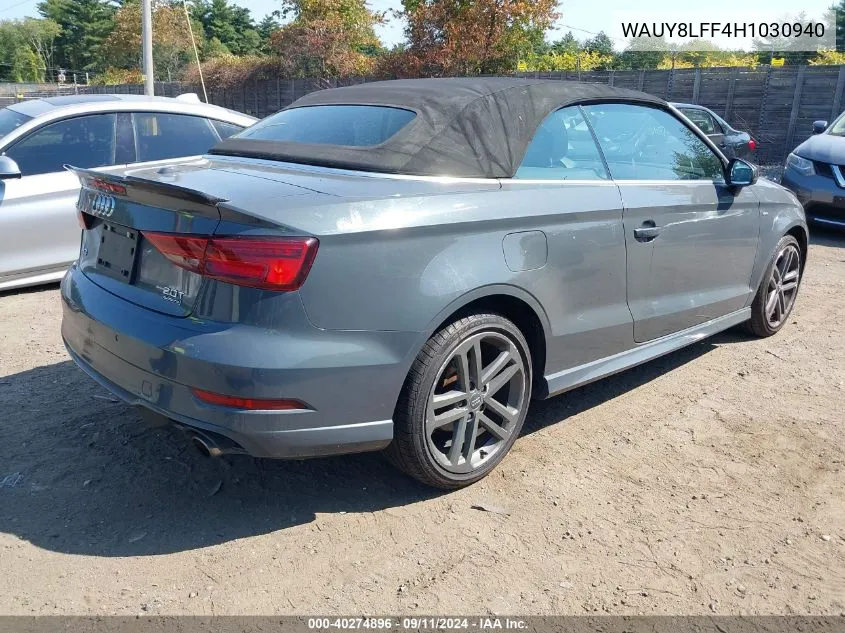 WAUY8LFF4H1030940 2017 Audi A3 2.0T Premium