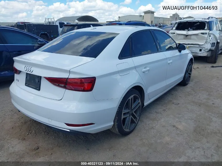 2017 Audi A3 Premium VIN: WAUAUGFF0H1044693 Lot: 40321123