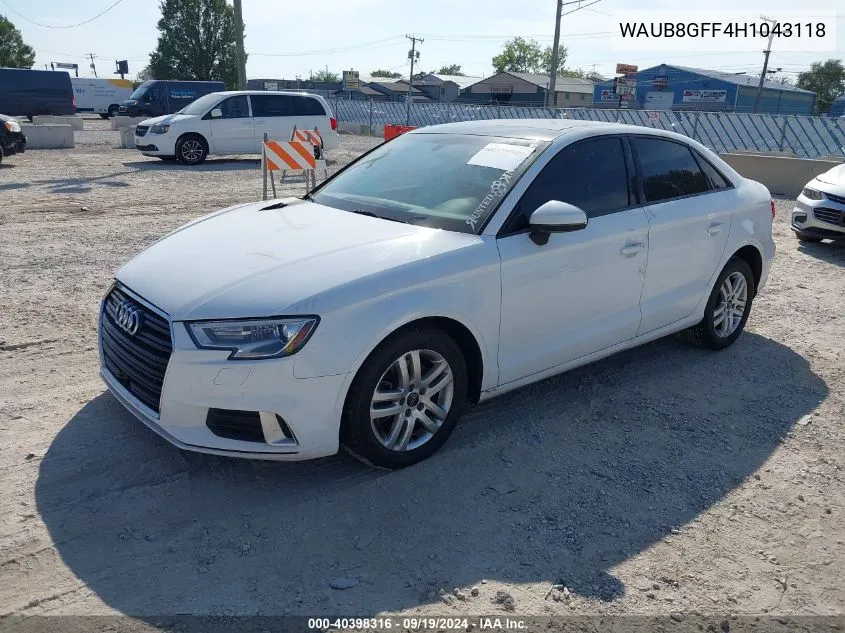 WAUB8GFF4H1043118 2017 Audi A3 2.0T Premium