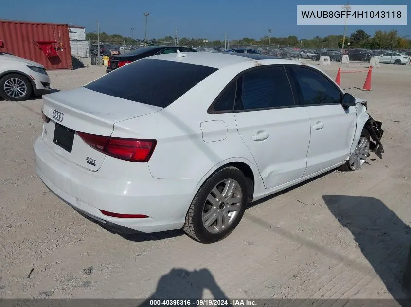 WAUB8GFF4H1043118 2017 Audi A3 2.0T Premium