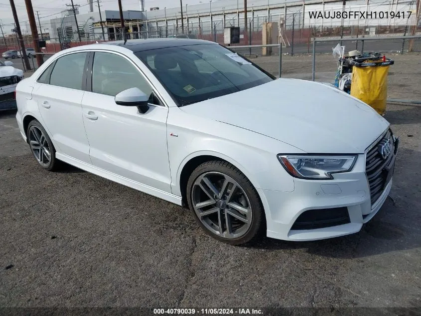 2017 Audi A3 2.0T Premium VIN: WAUJ8GFFXH1019417 Lot: 40790039