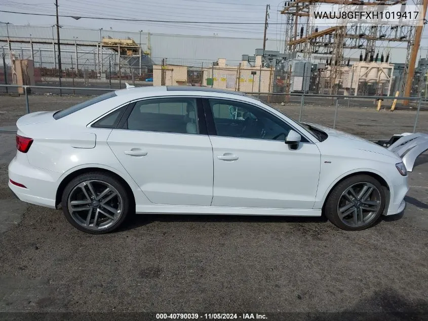 2017 Audi A3 2.0T Premium VIN: WAUJ8GFFXH1019417 Lot: 40790039