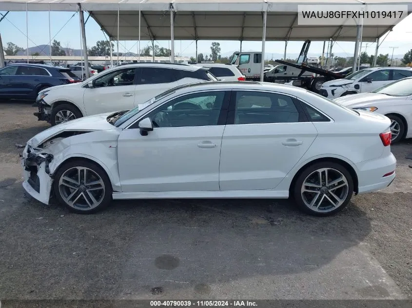 2017 Audi A3 2.0T Premium VIN: WAUJ8GFFXH1019417 Lot: 40790039