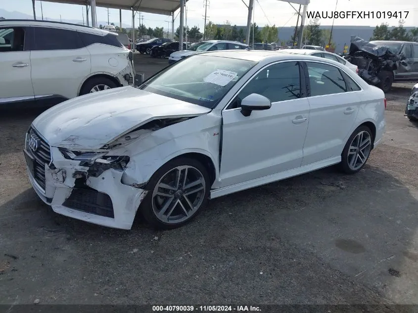 2017 Audi A3 2.0T Premium VIN: WAUJ8GFFXH1019417 Lot: 40790039