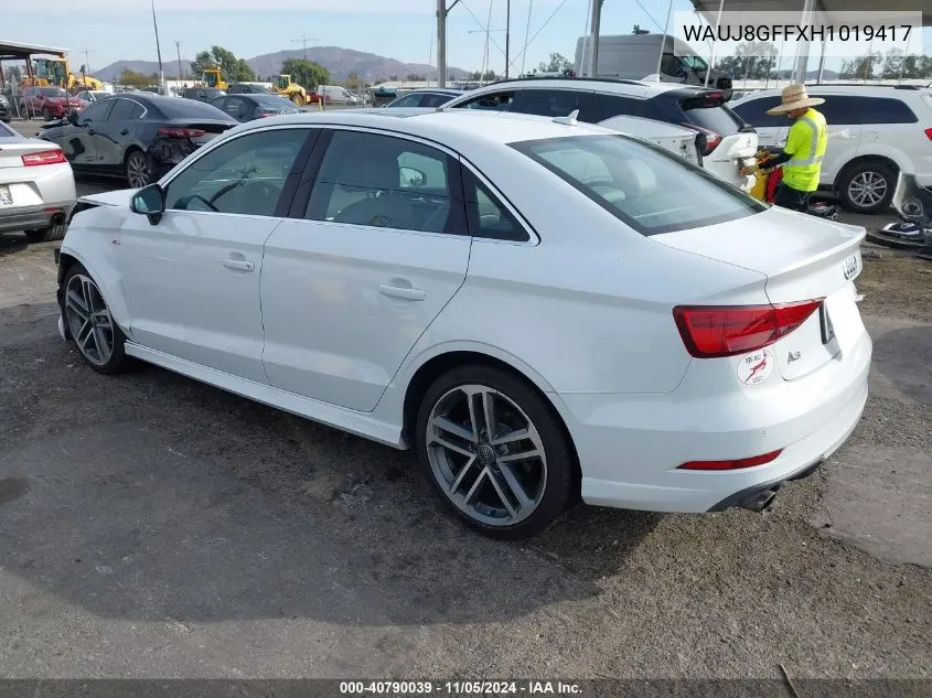 2017 Audi A3 2.0T Premium VIN: WAUJ8GFFXH1019417 Lot: 40790039