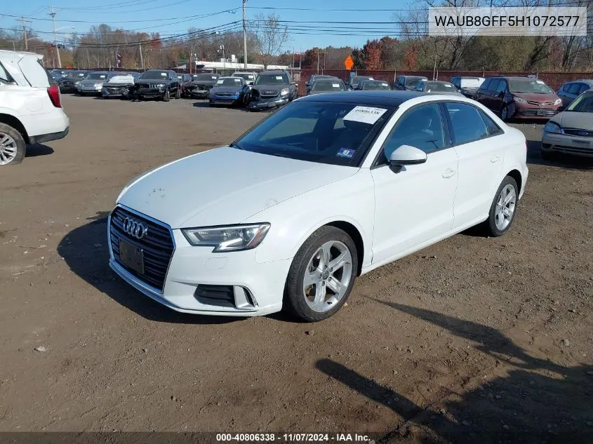 2017 Audi A3 2.0T Premium VIN: WAUB8GFF5H1072577 Lot: 40806338