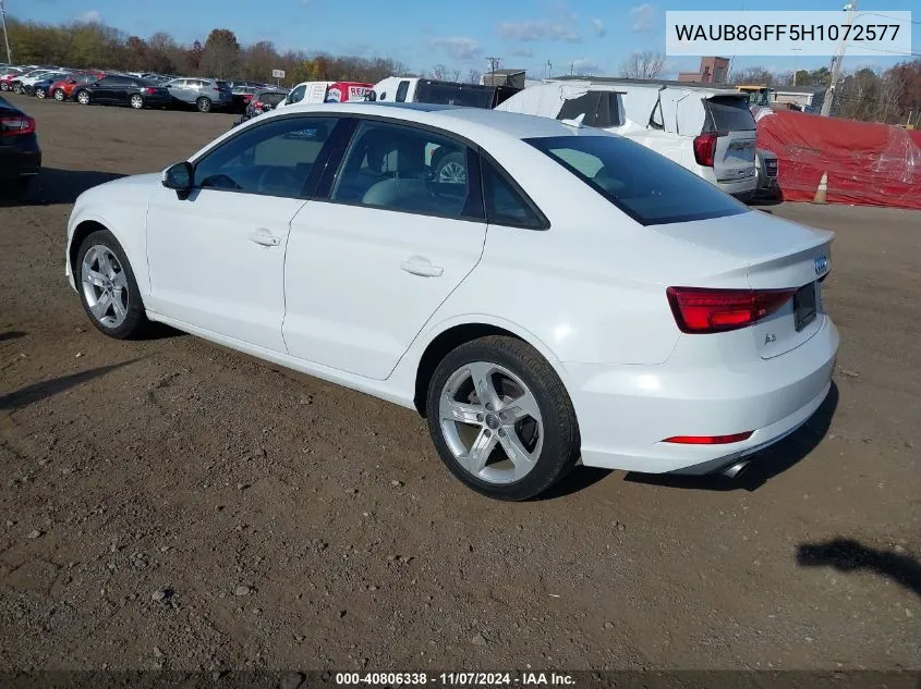 2017 Audi A3 2.0T Premium VIN: WAUB8GFF5H1072577 Lot: 40806338