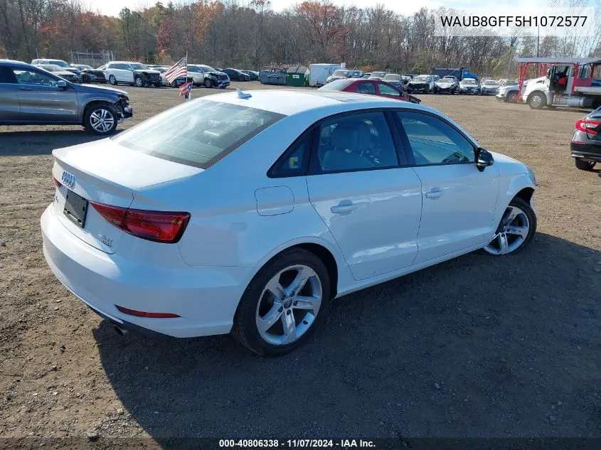 2017 Audi A3 2.0T Premium VIN: WAUB8GFF5H1072577 Lot: 40806338