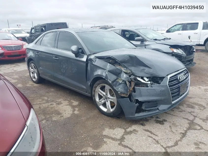 2017 Audi A3 2.0T Premium VIN: WAUAUGFF4H1039450 Lot: 40817715