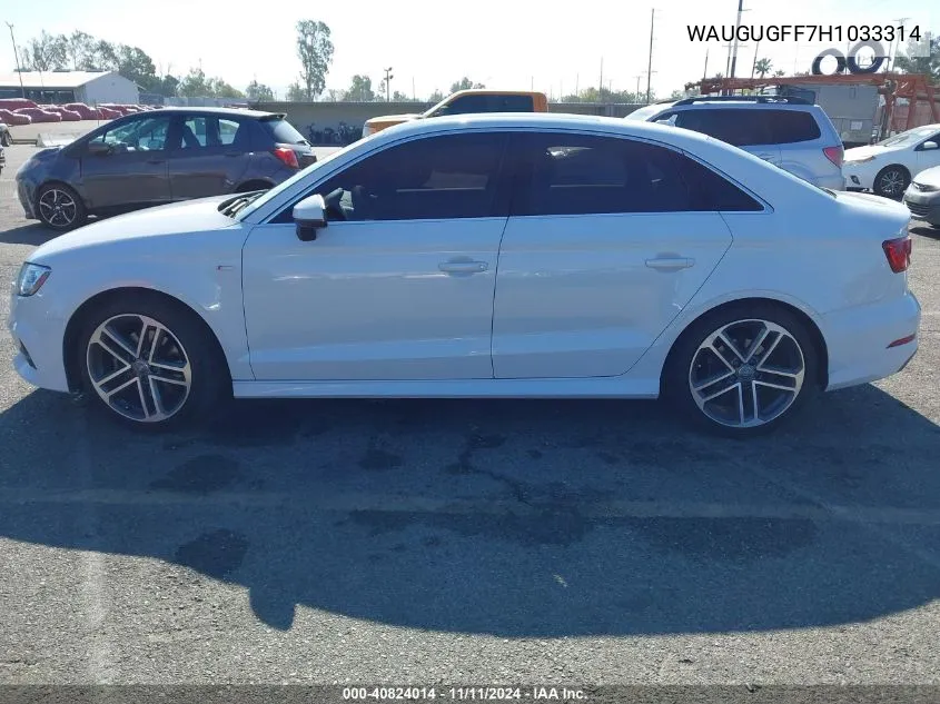 WAUGUGFF7H1033314 2017 Audi A3 2.0T Premium