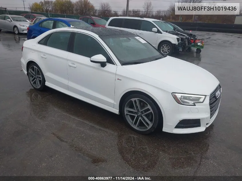 2017 Audi A3 2.0T Premium VIN: WAUJ8GFF3H1019436 Lot: 40863977