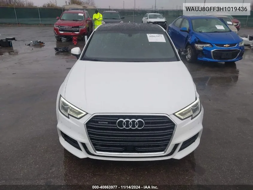 2017 Audi A3 2.0T Premium VIN: WAUJ8GFF3H1019436 Lot: 40863977