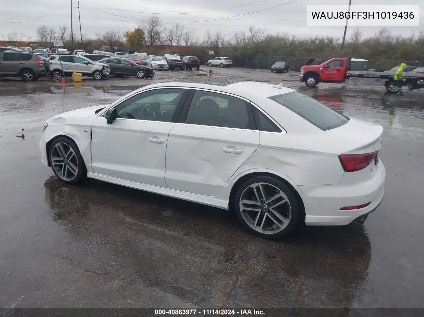 2017 Audi A3 2.0T Premium VIN: WAUJ8GFF3H1019436 Lot: 40863977