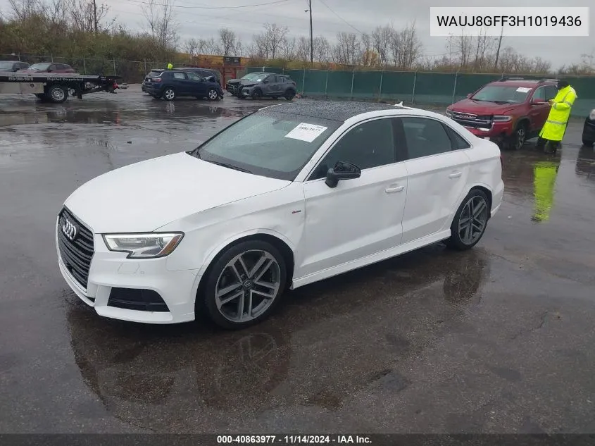 2017 Audi A3 2.0T Premium VIN: WAUJ8GFF3H1019436 Lot: 40863977