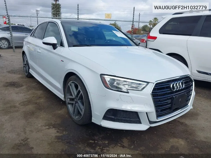 2017 Audi A3 2.0T Premium VIN: WAUGUGFF2H1032779 Lot: 40873786