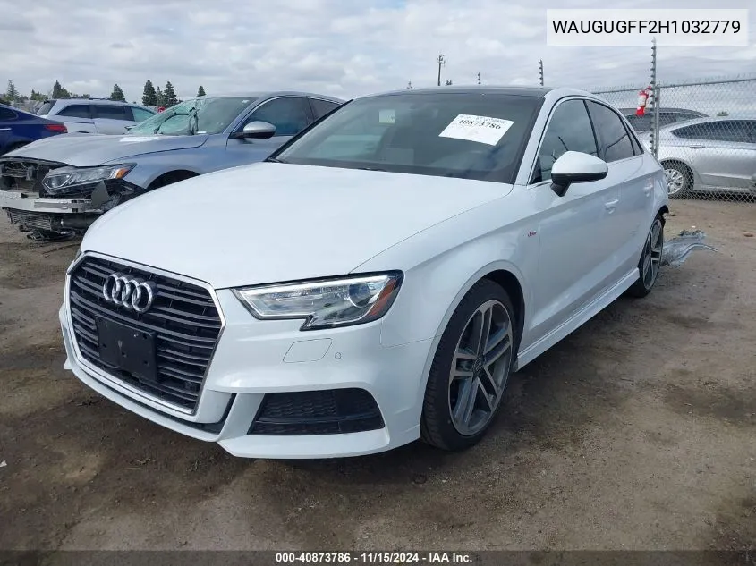 2017 Audi A3 2.0T Premium VIN: WAUGUGFF2H1032779 Lot: 40873786