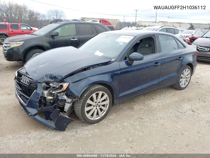 2017 Audi A3 2.0T Premium VIN: WAUAUGFF2H1036112 Lot: 40904498