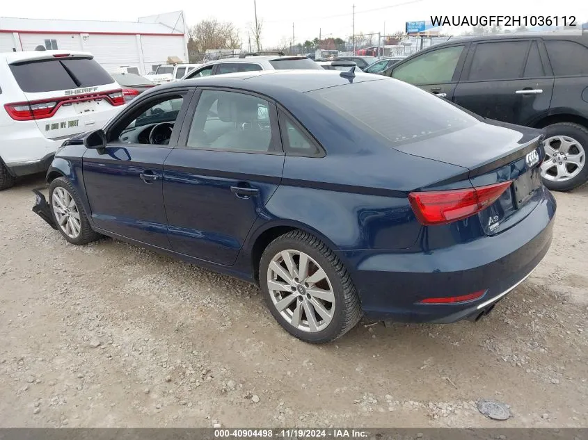 2017 Audi A3 2.0T Premium VIN: WAUAUGFF2H1036112 Lot: 40904498