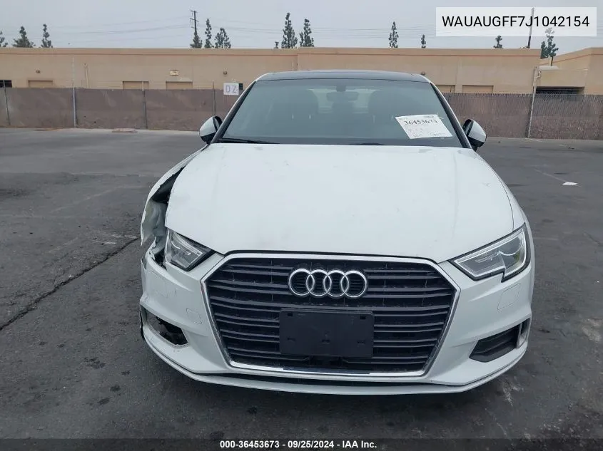 2018 Audi A3 2.0T Tech Premium/2.0T Premium VIN: WAUAUGFF7J1042154 Lot: 36453673