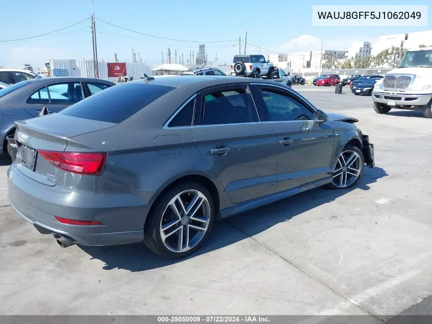 2018 Audi A3 2.0T Premium/2.0T Tech Premium VIN: WAUJ8GFF5J1062049 Lot: 39850009