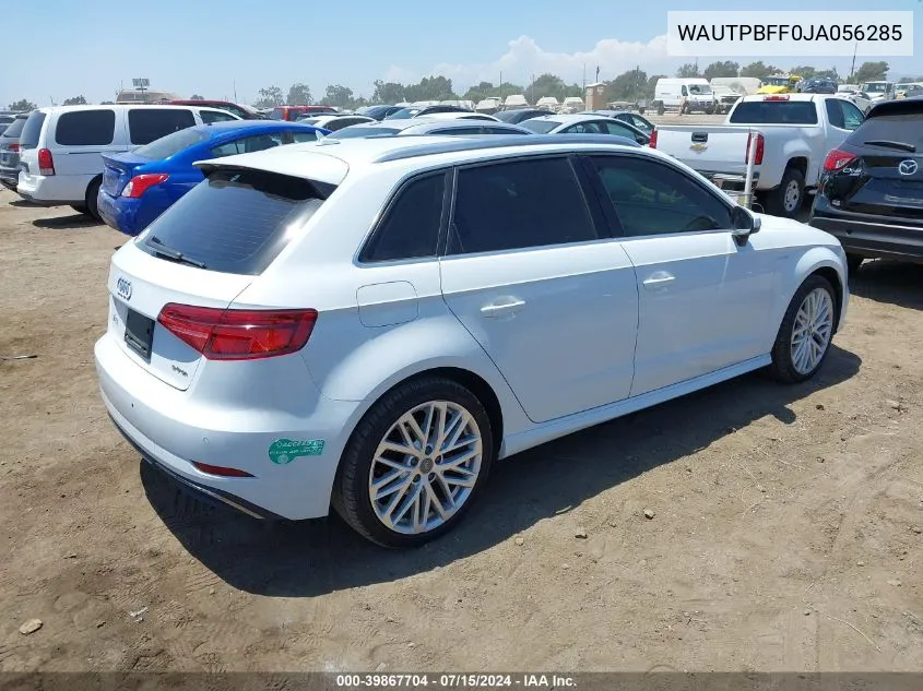 2018 Audi A3 E-Tron 1.4T Premium/1.4T Tech Premium VIN: WAUTPBFF0JA056285 Lot: 39867704