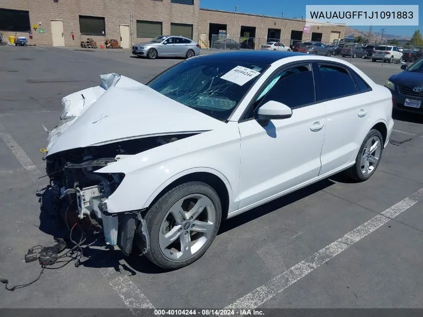 WAUAUGFF1J1091883 2018 Audi A3