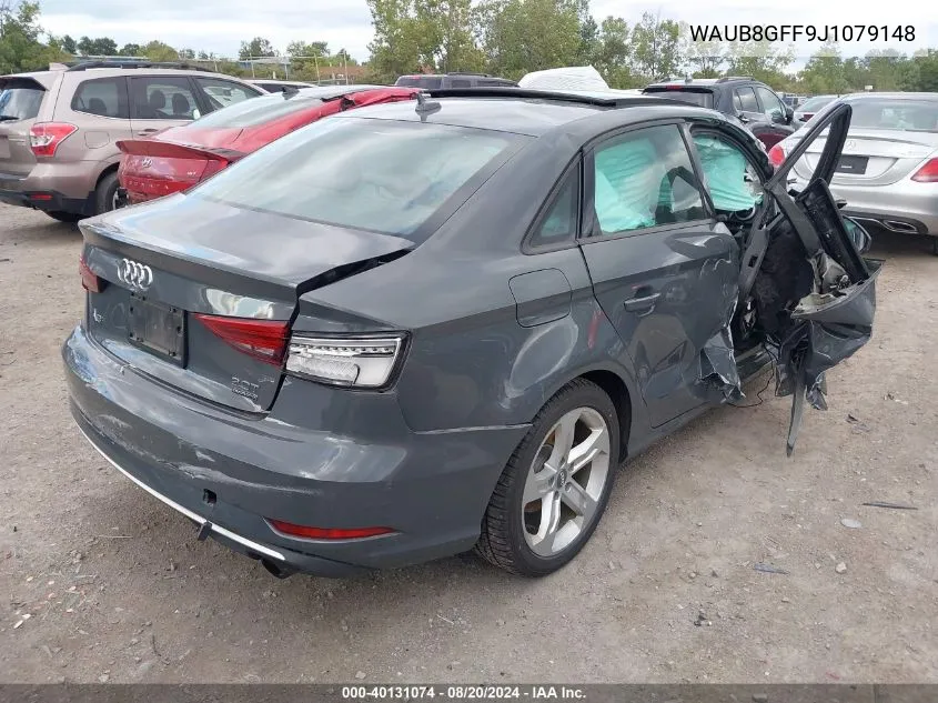 2018 Audi A3 2.0T Premium/2.0T Tech Premium VIN: WAUB8GFF9J1079148 Lot: 40131074