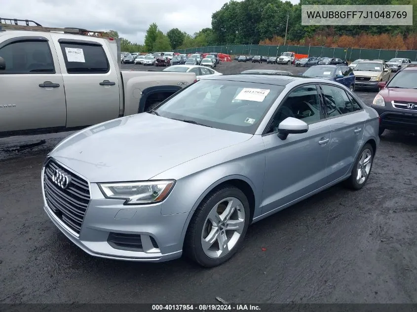 2018 Audi A3 2.0T Premium/2.0T Tech Premium VIN: WAUB8GFF7J1048769 Lot: 40137954