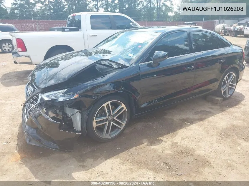 WAUAUGFF1J1026208 2018 Audi A3