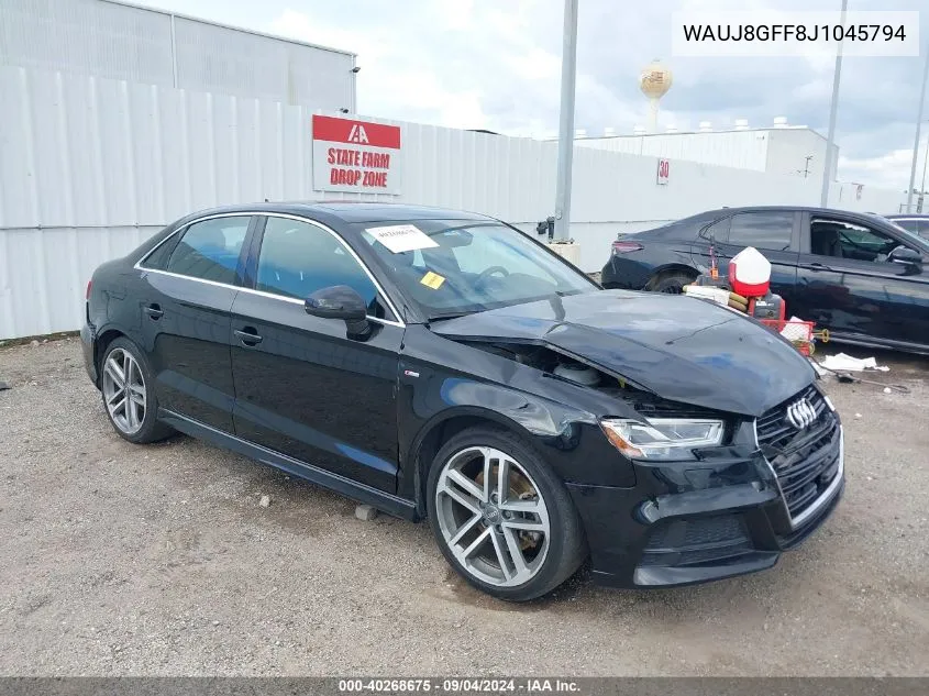 WAUJ8GFF8J1045794 2018 Audi A3 2.0T Premium/2.0T Tech Premium