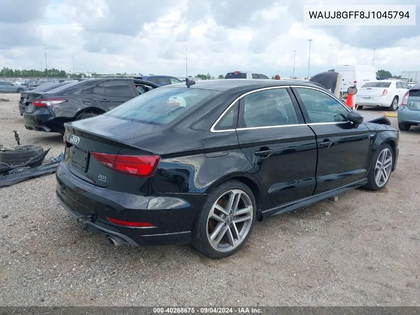 WAUJ8GFF8J1045794 2018 Audi A3 2.0T Premium/2.0T Tech Premium