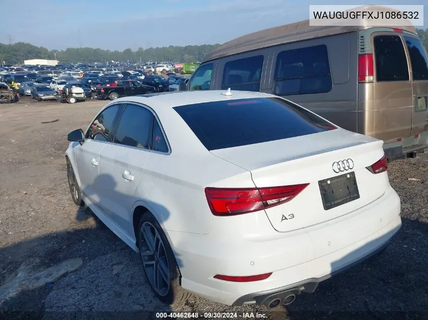 2018 Audi A3 2.0T Premium/2.0T Tech Premium VIN: WAUGUGFFXJ1086532 Lot: 40462648