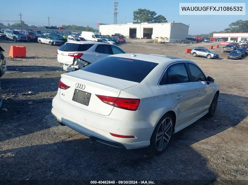 2018 Audi A3 2.0T Premium/2.0T Tech Premium VIN: WAUGUGFFXJ1086532 Lot: 40462648