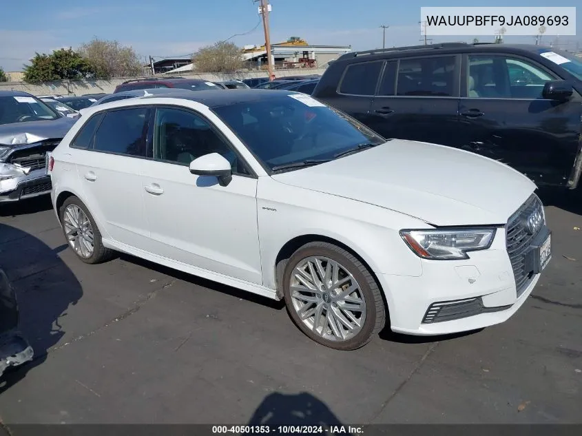 2018 Audi A3 E-Tron 1.4T Premium VIN: WAUUPBFF9JA089693 Lot: 40501353