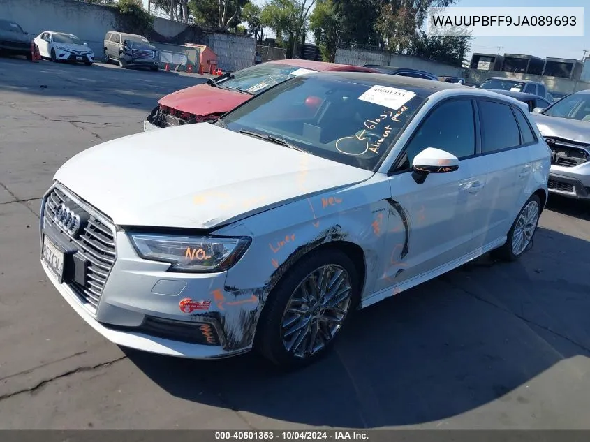 2018 Audi A3 E-Tron 1.4T Premium VIN: WAUUPBFF9JA089693 Lot: 40501353