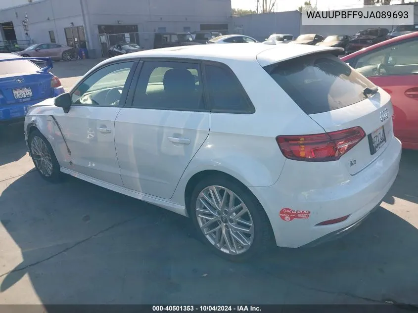 2018 Audi A3 E-Tron 1.4T Premium VIN: WAUUPBFF9JA089693 Lot: 40501353