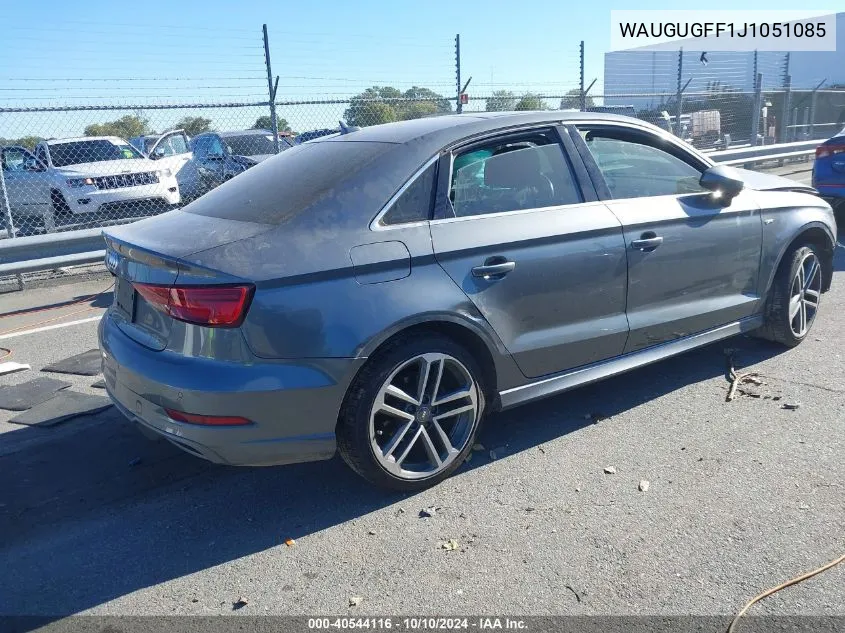 2018 Audi A3 2.0T Premium/2.0T Tech Premium VIN: WAUGUGFF1J1051085 Lot: 40544116