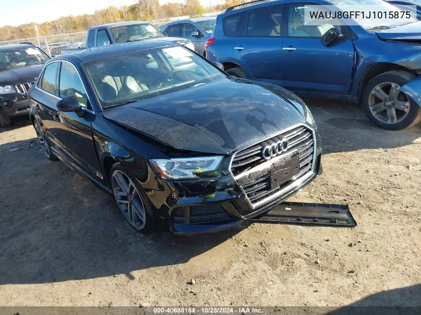 2018 Audi A3 2.0T Premium/2.0T Tech Premium VIN: WAUJ8GFF1J1015875 Lot: 40688184