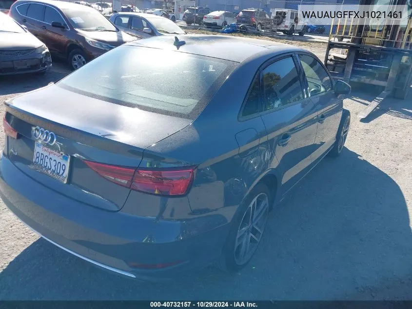 2018 Audi A3 2.0T Premium/2.0T Tech Premium VIN: WAUAUGFFXJ1021461 Lot: 40732157