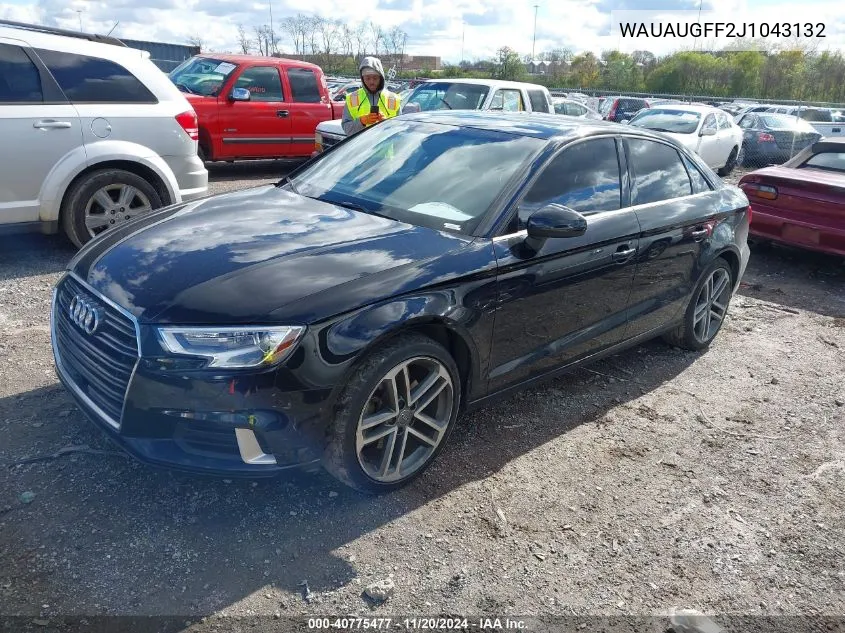 2018 Audi A3 2.0T Premium/2.0T Tech Premium VIN: WAUAUGFF2J1043132 Lot: 40775477