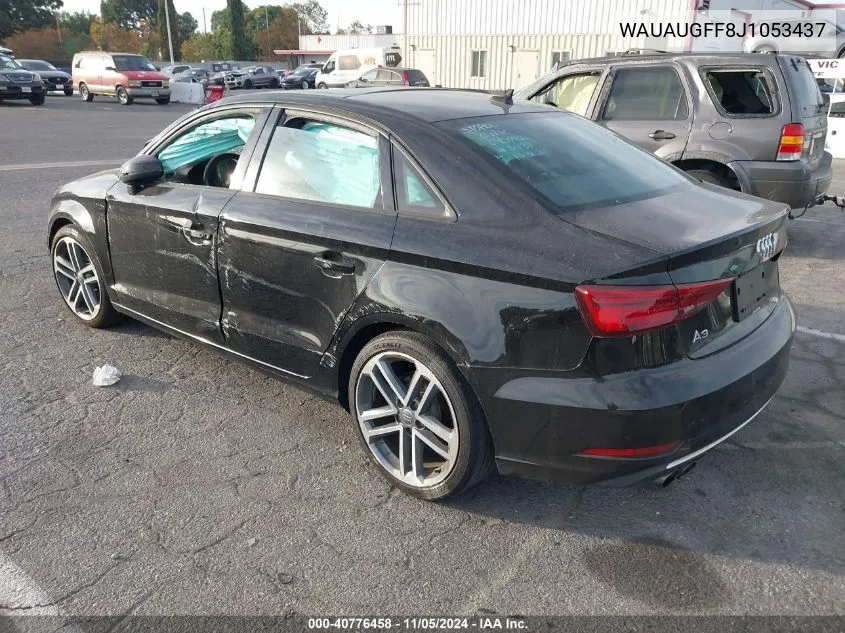 2018 Audi A3 2.0T Premium/2.0T Tech Premium VIN: WAUAUGFF8J1053437 Lot: 40776458