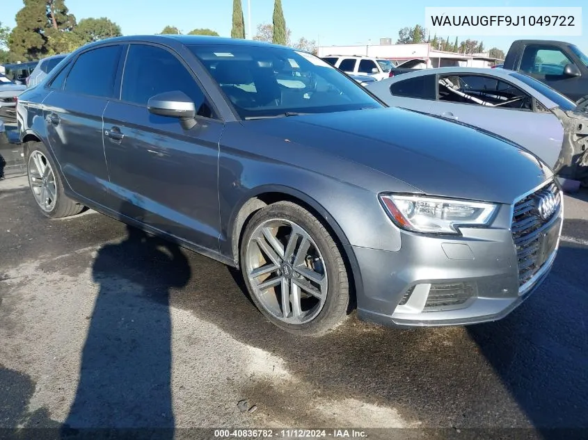 2018 Audi A3 2.0T Premium/2.0T Tech Premium VIN: WAUAUGFF9J1049722 Lot: 40836782