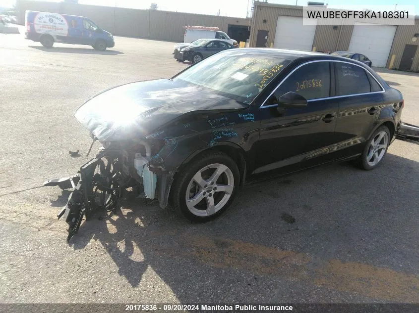 WAUBEGFF3KA108301 2019 Audi A3 Komfort 45 2.0 Tfsi Quattro