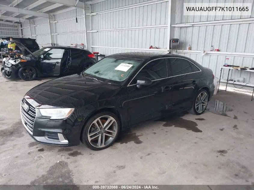 2019 Audi A3 40 Premium VIN: WAUAUGFF7K1011665 Lot: 39732088