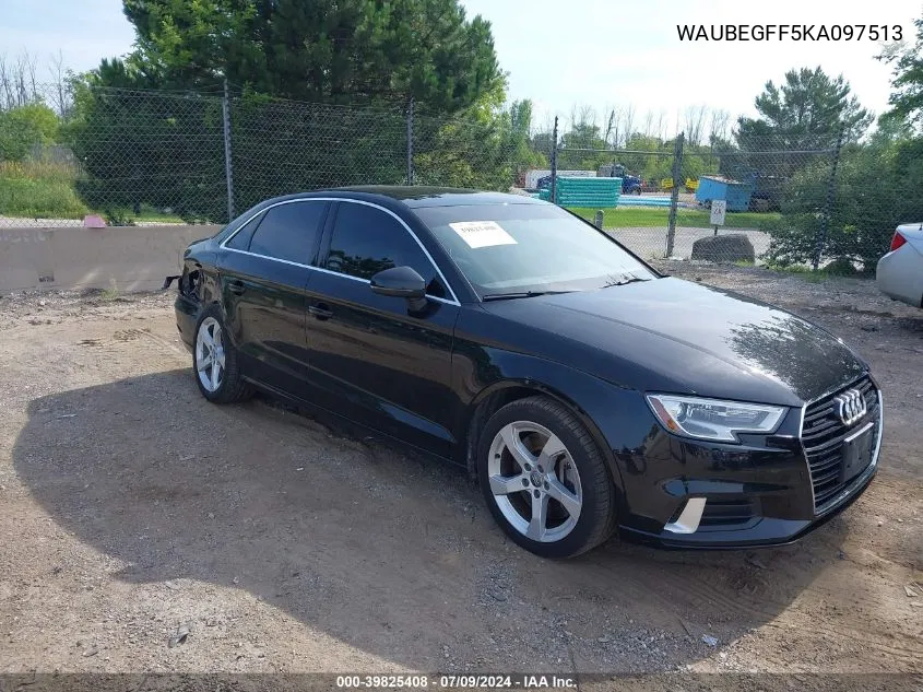 WAUBEGFF5KA097513 2019 Audi A3 45 Premium