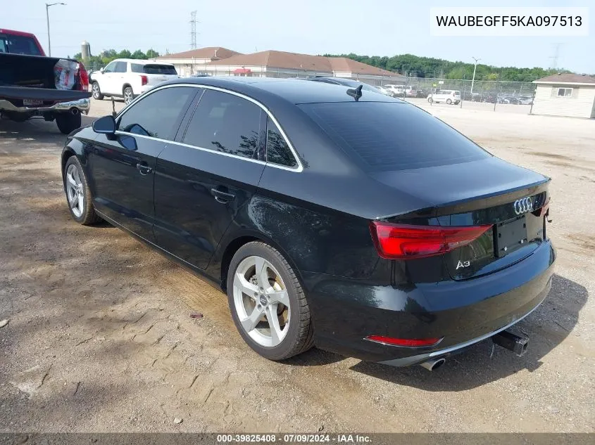 WAUBEGFF5KA097513 2019 Audi A3 45 Premium