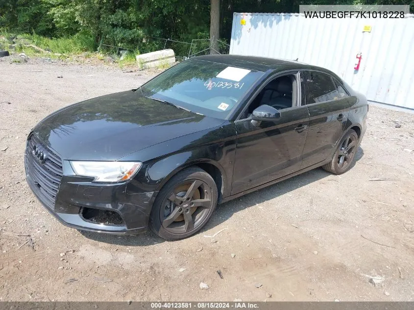 WAUBEGFF7K1018228 2019 Audi A3 45 Premium